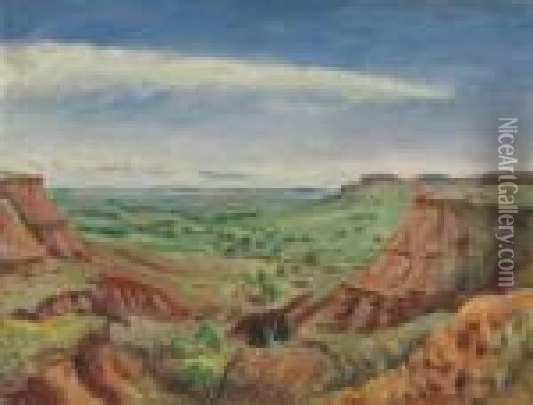 The Badlands Oil Painting - John Steuart Curry