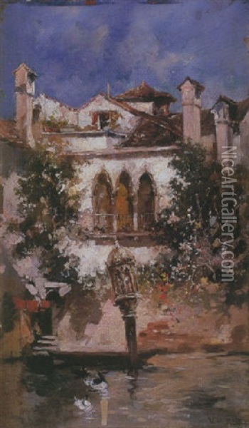 Canal De Venecia Oil Painting - Vicente Garcia de Paredes