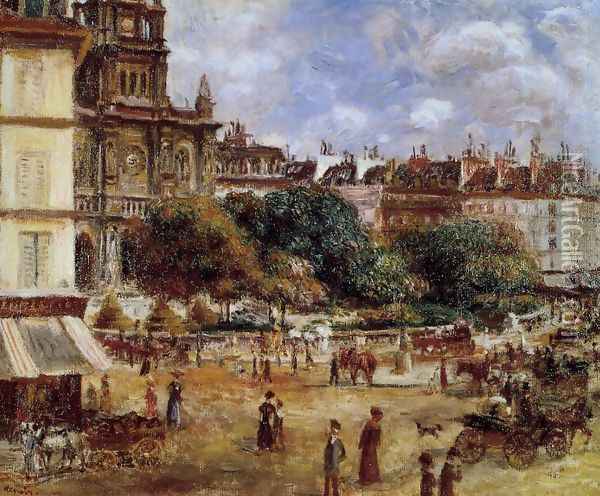 Place De La Trinite Paris Oil Painting - Pierre Auguste Renoir