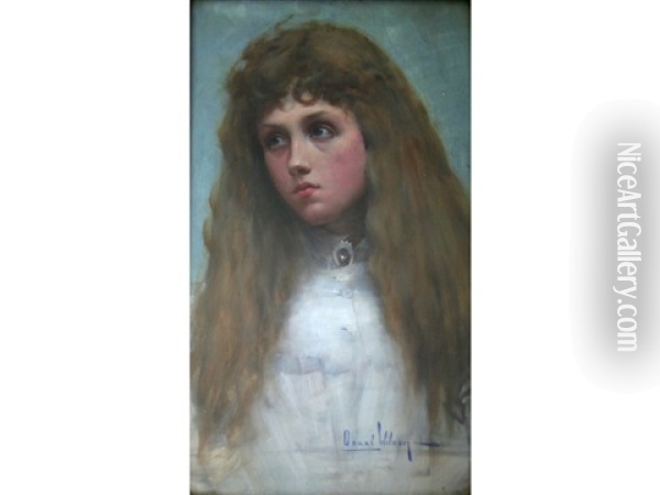The Auburn-haired Girl Oil Painting - Oscar Wilson