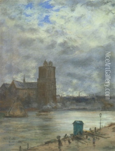 Vue De Dordrecht Oil Painting - Siebe Johannes ten Cate