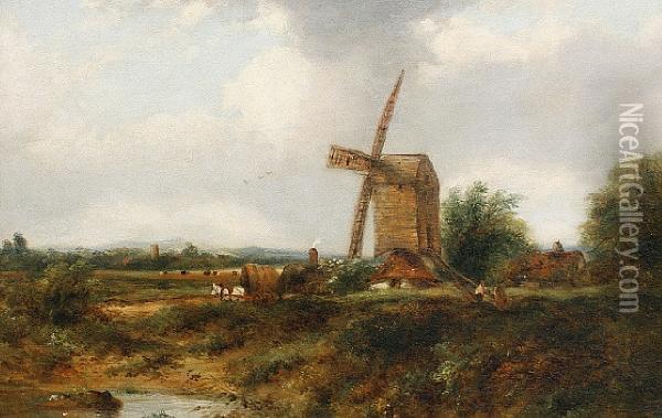 The Windmill Oil Painting - Frederick Waters Watts