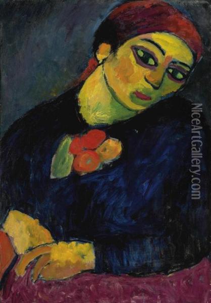 Helene Oil Painting - Alexei Jawlensky