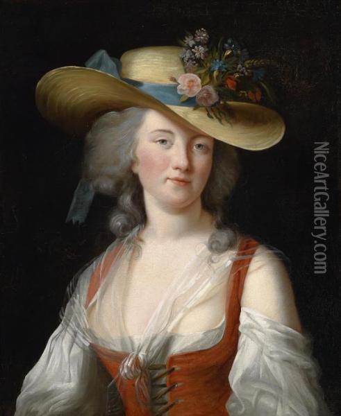 Portrait Ofanne Catherine Le Preudhomme De Chatenoy Oil Painting - Elisabeth Vigee-Lebrun