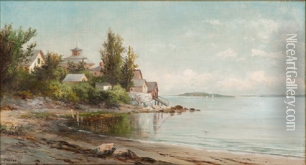 Lincoln House - Swampscott, Mass Oil Painting - William Henry Hilliard