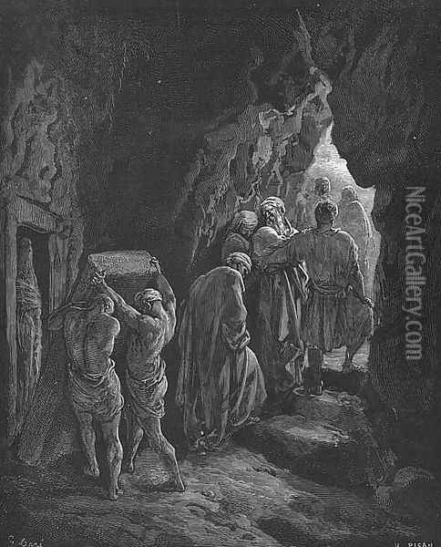 The Burial of Sarah Oil Painting - Gustave Dore
