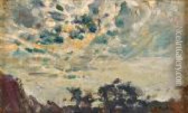 Paesaggio Tempestoso Oil Painting - Attilio Pratella