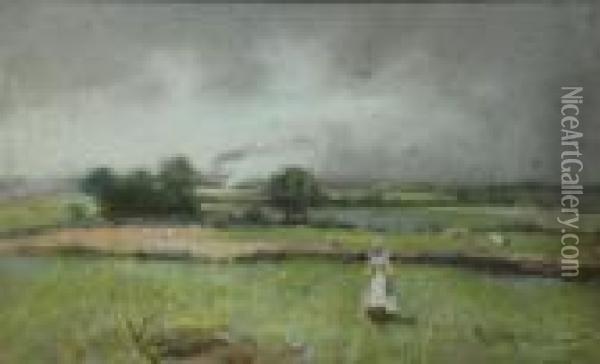 The Milk Maid Oil Painting - Robert Gemmell Hutchison