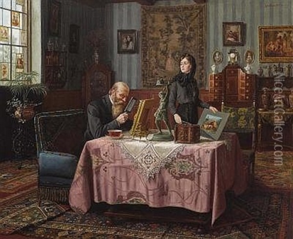 Vor Der Auktion Oil Painting - Carl Johann Spielter