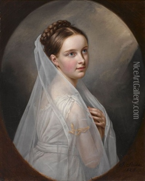 Amalie Ludovika Grafin Von Sayn-wittgenstein-sayn Oil Painting - Joseph Karl Stieler