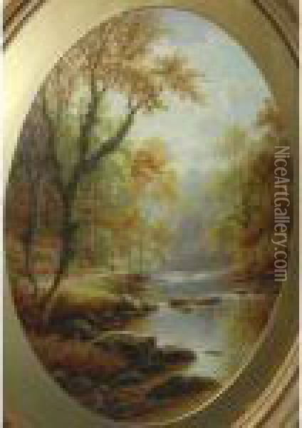 Thornton Ghyll, Ingleton Oil Painting - William Mellor