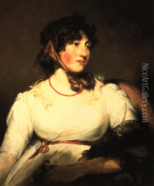 Portrait Of A Lady (sally Siddons?) Oil Painting - Thomas Lawrence