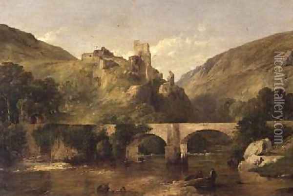 Richmond Castle Oil Painting - Frederick Richard Lee