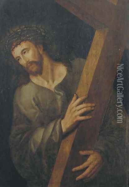 Christ carrying the Cross Oil Painting - Michiel Van Coxcie