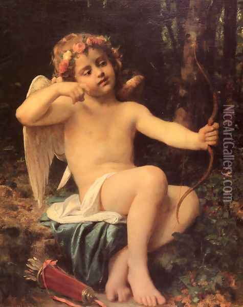 Cupid's Arrows Oil Painting - Leon-Jean-Basile Perrault