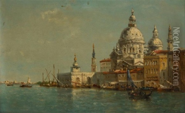 Vue De Venise Oil Painting - Francois-Etienne Musin