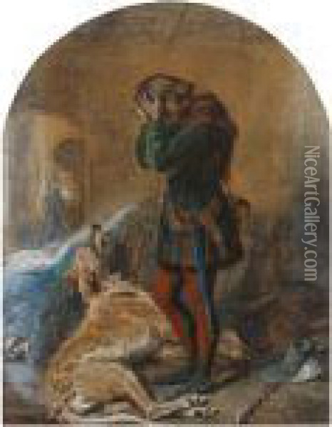 The Death Of Gelert Oil Painting - Sir John Everett Millais