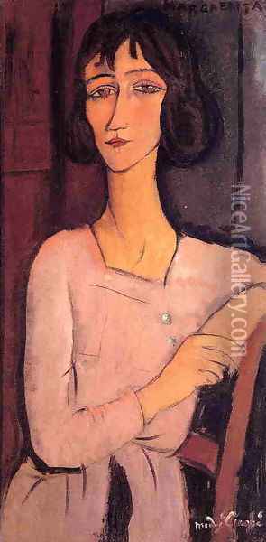 Marguerite Seated Oil Painting - Amedeo Modigliani