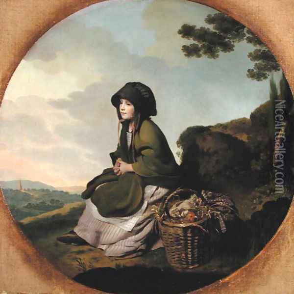 Market Girl (The Silver Age) c.1776-77 Oil Painting - Henry Walton