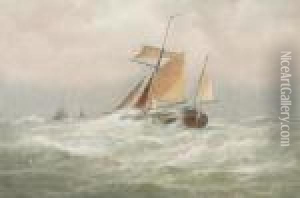 Shipping Oil Painting - George Stanfield Walters