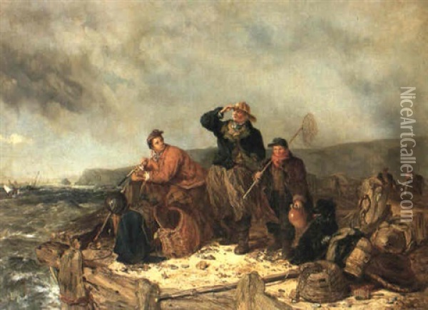 The Fishing Party Oil Painting - Henry Perlee Parker