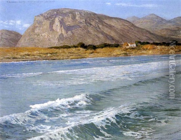 Monte Leano Dal Mare Oil Painting - Giulio Aristide Sartorio