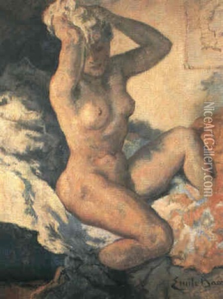 Kvinnlig Akt Oil Painting - Emile Baes