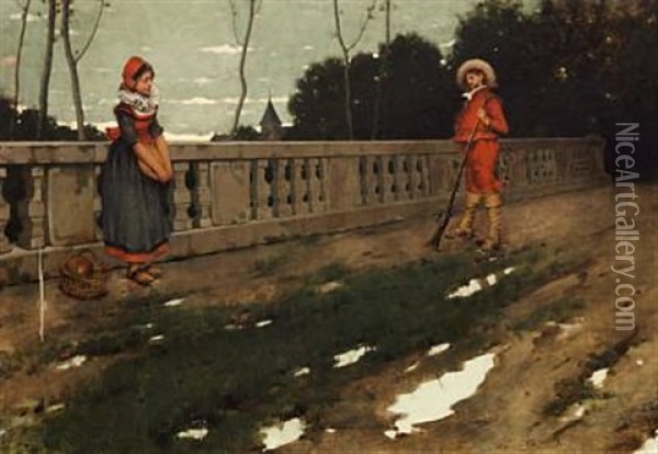 Le Petit Chaperon Rouge Oil Painting - Charles Daux