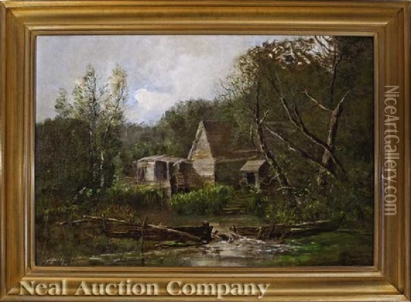 The Old Mill Oil Painting - Joseph Jefferson