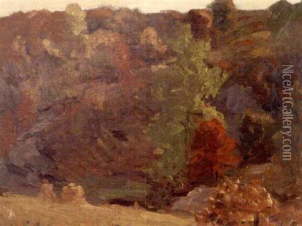 Autumn Hillside Oil Painting - Paul Turner Sargent