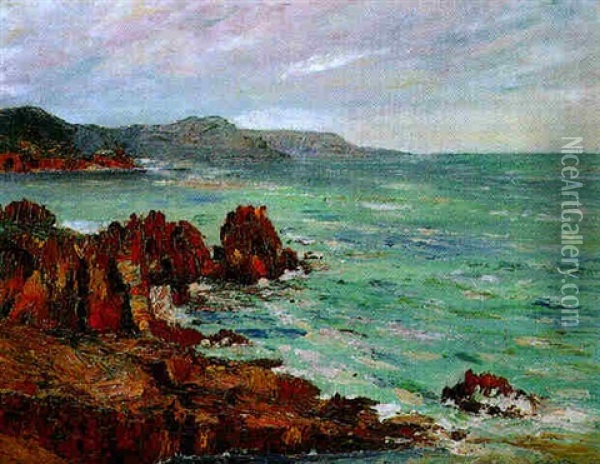 Les Roches Rouges A Agay Oil Painting - Maxime Maufra