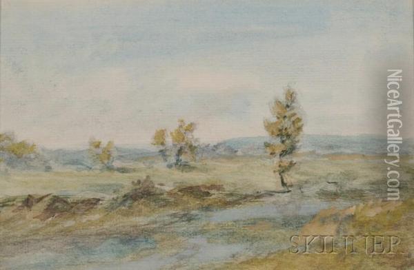 Two Landscape Views Oil Painting - Horace Robbins Burdick