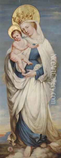The Madonna and Child 2 Oil Painting - German School