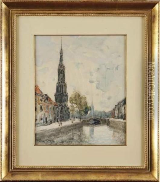 Vue De Delft Oil Painting - Frank Myers Boggs