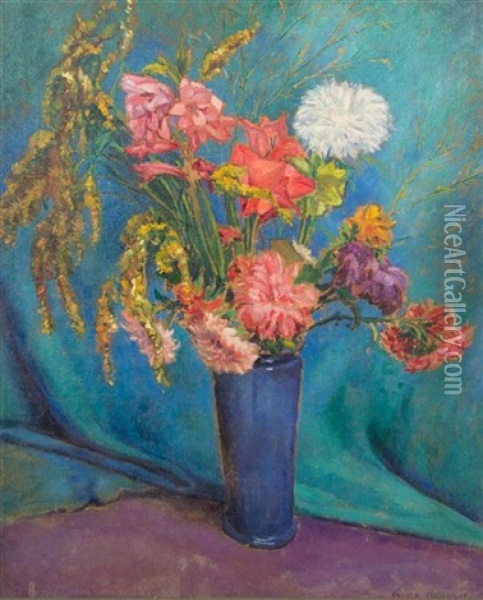 Floral Still Life Oil Painting - Alexander Warshawsky