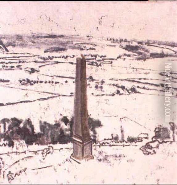 The Obelisk At Arques, Eaulne Valley, Dieppe Oil Painting - Walter Sickert