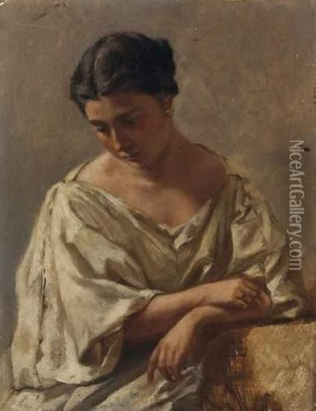 Portrait De Jeune Femme Oil Painting - Theodore De Saussure