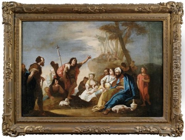 Die Predigt Johannes Des Taufers Oil Painting - Francesco Zugno the Younger