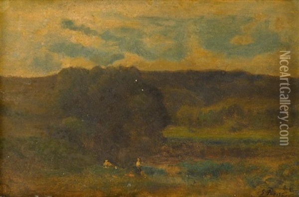 Twilight Landscape Oil Painting - George Inness
