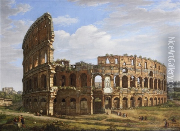 The Colosseum, Rome Oil Painting - Giovanni Maldura