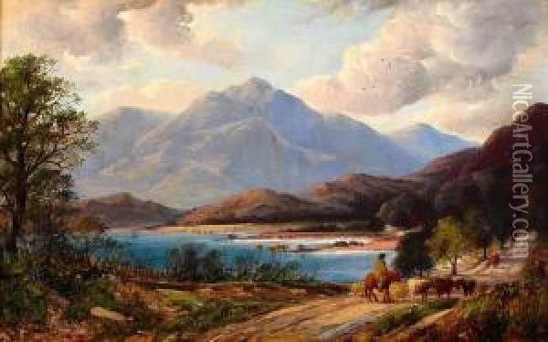 Loch Pennecher Oil Painting - John Joseph Hughes