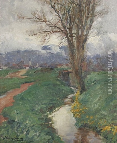 Bachlauf Im Vorgebirge Oil Painting - Wilhelm Hempfing
