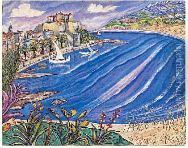 Calvi, Circa 1930-1940 Oil Painting - Sophie De Schomberg Szymberska