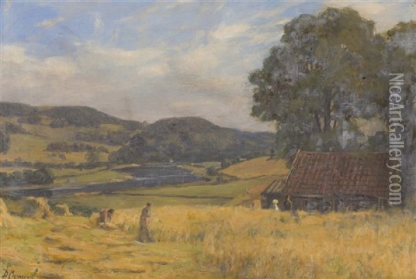 Harvest At Scoonieburn Oil Painting - Duncan Cameron