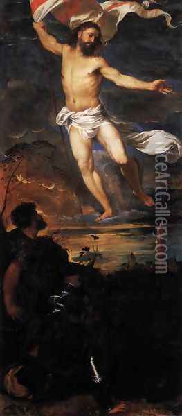 Polyptych of the Resurrection, Resurrection Oil Painting - Tiziano Vecellio (Titian)