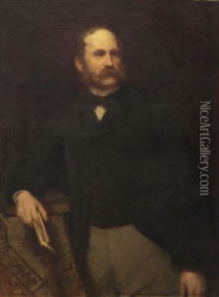 Bildnis Des Karl Maximilian Graf Von Seilern Und Aspang Oil Painting - Wilhelm Maria Hubertus Leibl