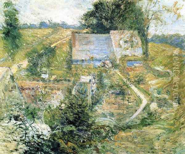 From The Upper Terrace Oil Painting - John Henry Twachtman