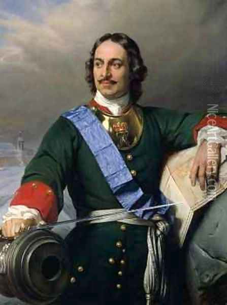 Peter I the Great 1672-1725 Oil Painting - Hippolyte (Paul) Delaroche