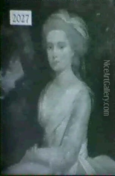 Portrait Of Lady Rathbone Oil Painting - Sir John Hoppner