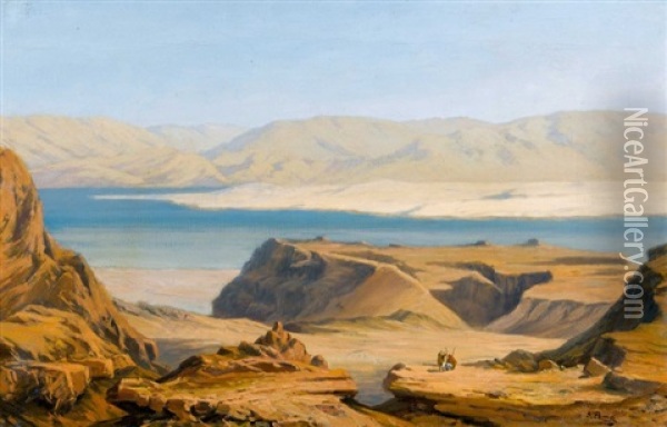 Orientalische Kustenpartie Mit Berbern Und Wuste Oil Painting - Silvio Poma